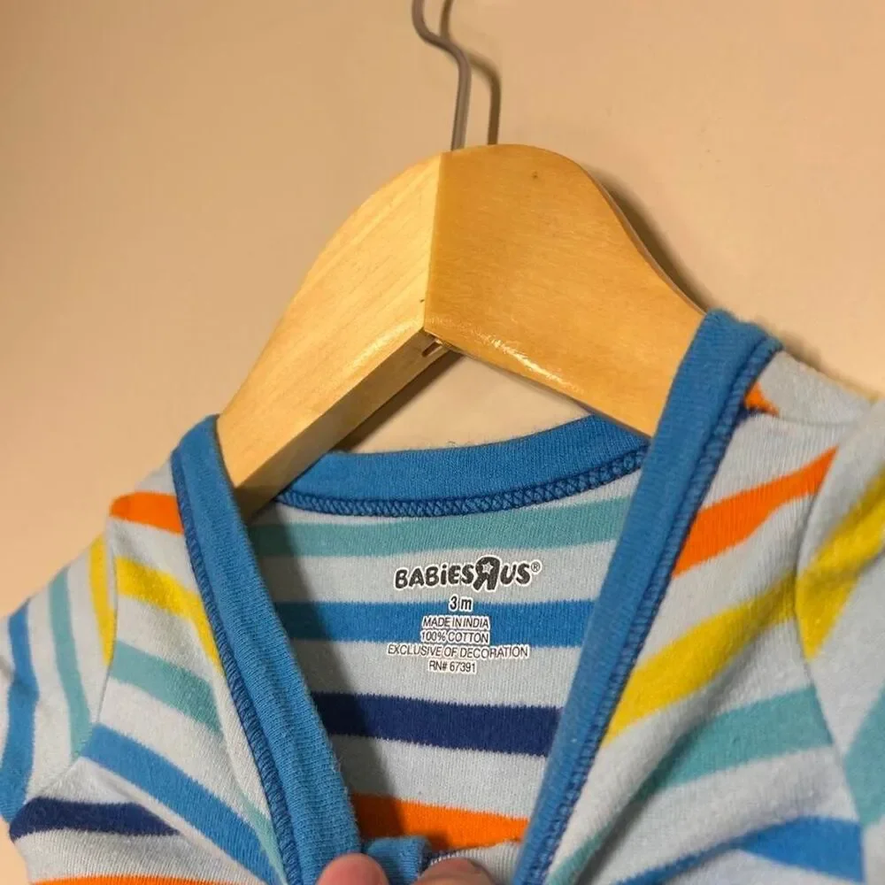 Vintage Babies R Us 3M Cotton Snap Bodysuit Romper